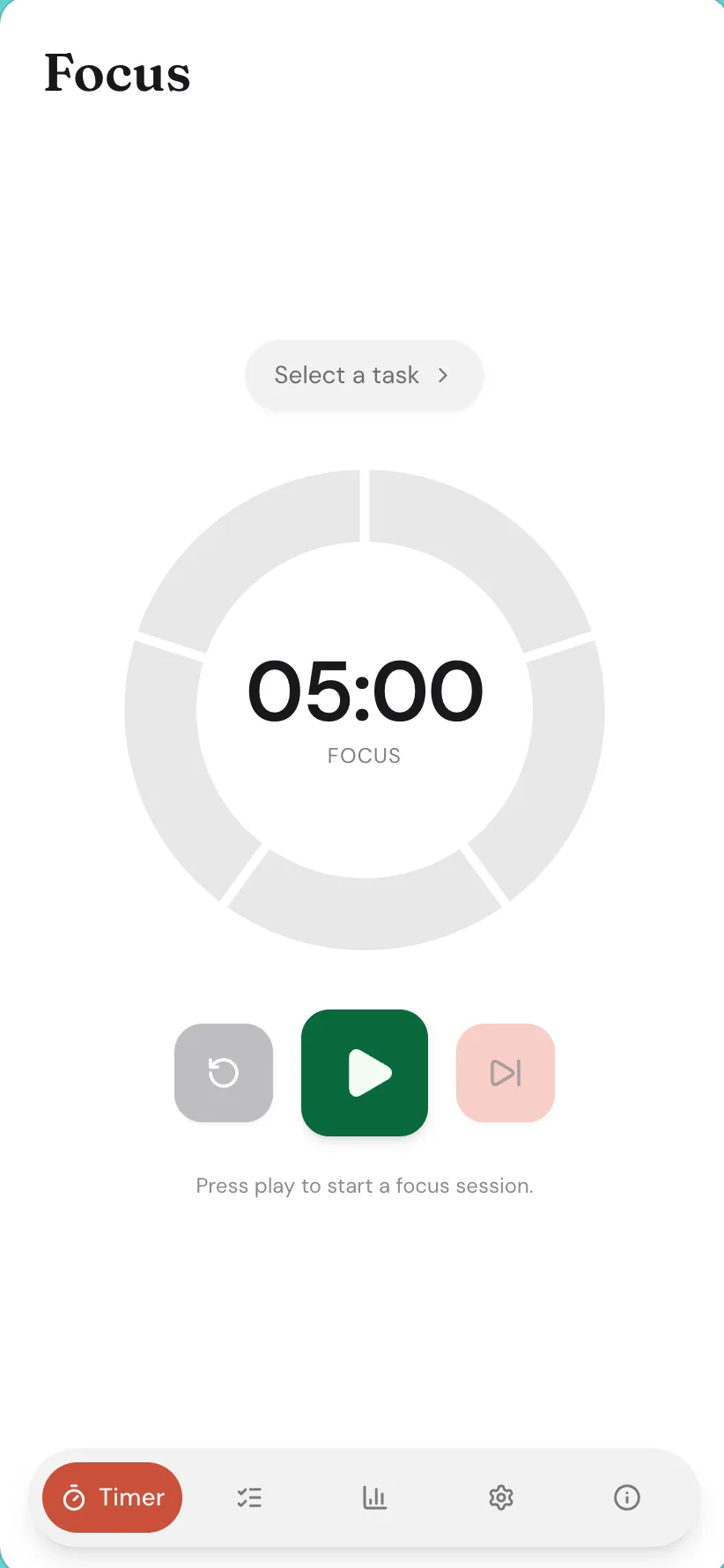 Pomodoro timer website